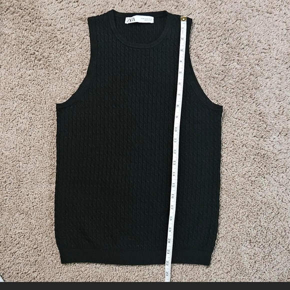 ZARA Chic Black Women's Sleeveless Tank Top - Picture 6 of 9